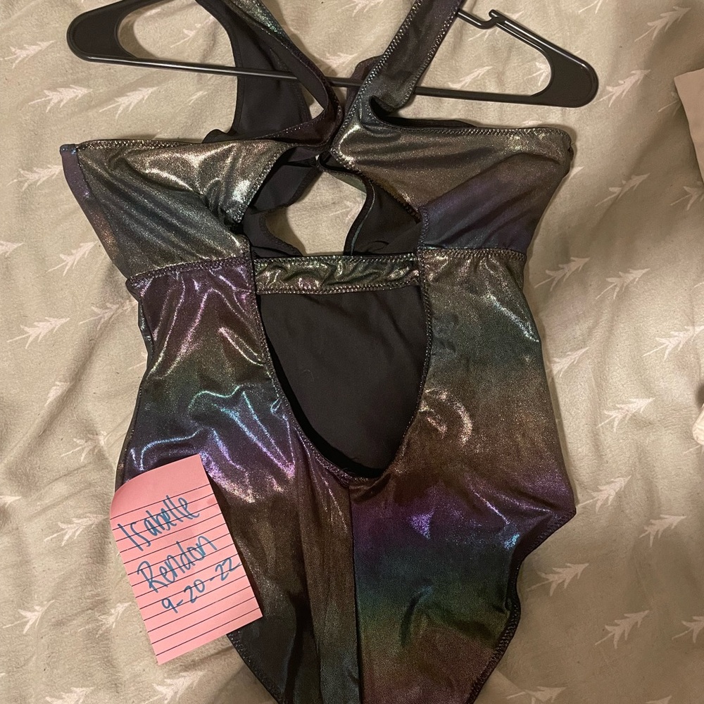 Shiny rave bodysuit from Spencer’s